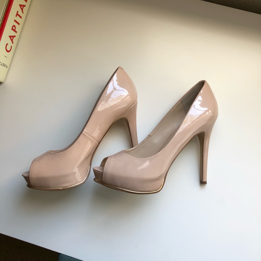 Guess Platform peep toe high heels